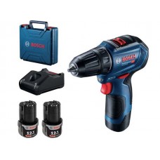 Аккум. дрель-шуруповерт BOSCH GSR 12V-30 в чем. (12.0 В, 2 акк., 2.0 А/ч Li-Ion, 2 скор., 30 Нм, шурупы до 7 мм) (06019G9000)